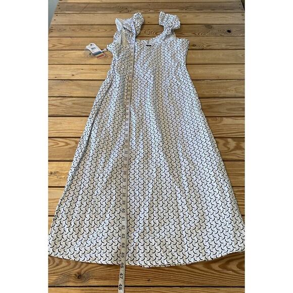 NWT Billabong Pattern Button Front Sundress Size Medium Women’s White Black - Picture 8 of 9